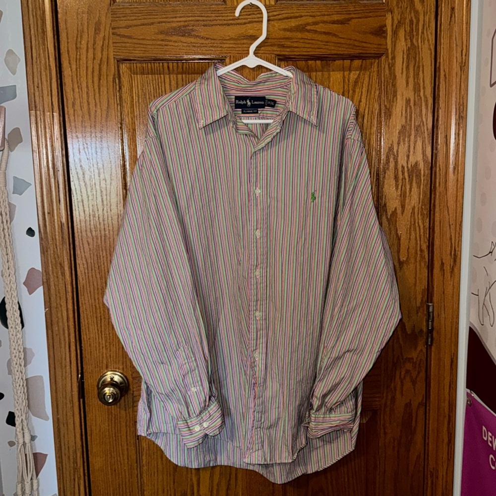 POLO RALPH LAUREN BUTTON DOWN - MENS XL, 17.5